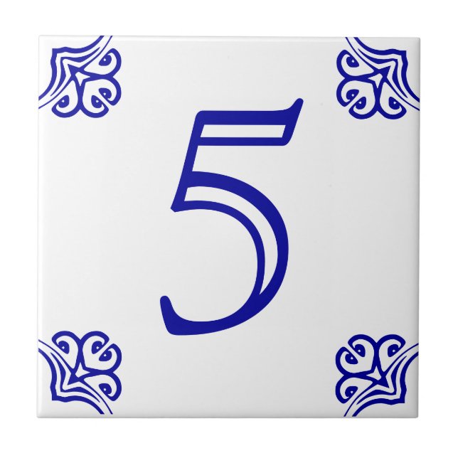 Spanische Hausnummer-Fliese Fliese (Vorderseite)