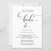Spanische Hochzeit - Einladung in einem w-UAWG-Reg