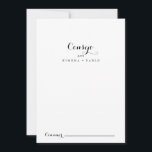 Spanische Hochzeit Hinweiskarte<br><div class="desc">Diese spanische Hochzeitsratenkarte ist ideal für eine moderne Hochzeit. Das einfache und elegante Design zeichnet sich durch klassische und extravagante Schriftzeichen in Schwarz und Weiß aus. Diese Karten sind ideal für Hochzeiten, Brautparty, Babydusche, Graduiertenfest u.v.m. Personalisieren Sie die Karten mit den Namen der Braut und Bräutigam, den Eltern, die Sie...</div>