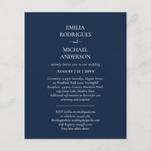 Spanische Hochzeit lädt BILINGUAL Budget Boda ein Flyer