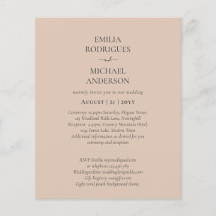 Spanische Hochzeit lädt BILINGUAL Budget Boda ein Flyer