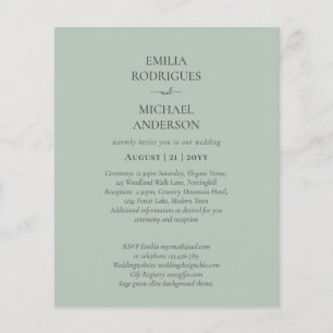 Spanische Hochzeit lädt BILINGUAL Budget Boda ein Flyer