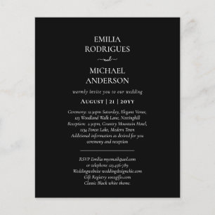 Spanische Hochzeit lädt BILINGUAL Budget Boda ein Flyer