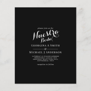 Spanische Hochzeit mit zweisprachiger Boda-Hochzei Flyer