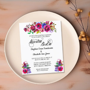 Spanische Hochzeits-Helle Blume Nuestra Boda Einla