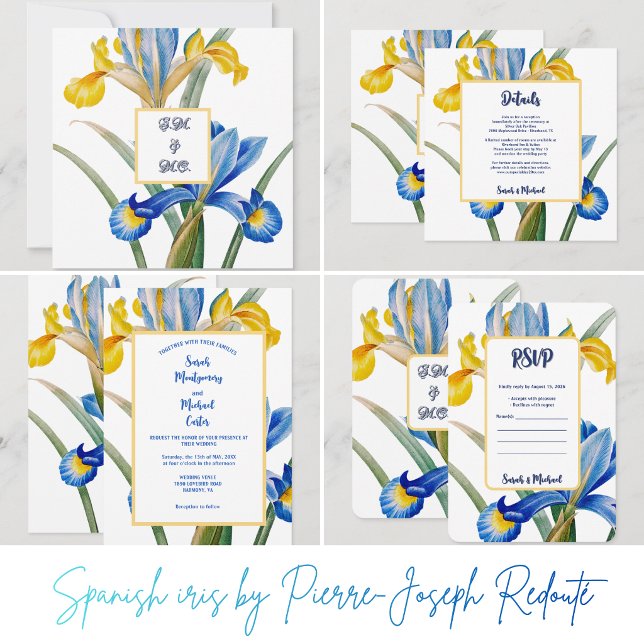 Spanische Iris von Pierre-Joseph Redouté Save The Date (Spanish iris by Pierre-Joseph Redouté )