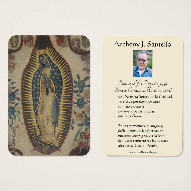 Spanische Jungfrau Mary Guadalupe Katholische Beer (Vorne & Hinten)