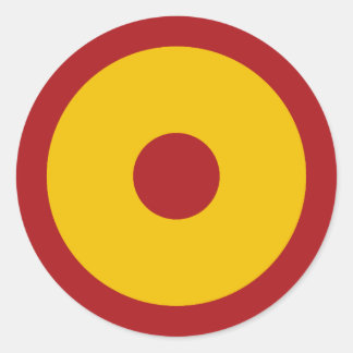 Spanische Kokarde Runder Aufkleber