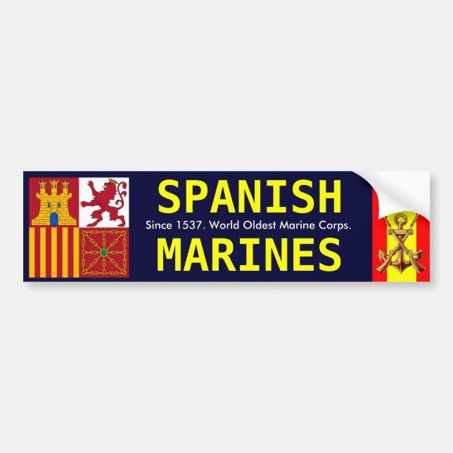 SPANISCHE KÖNIGLICHE MARINESOLDATEN AUTOAUFKLEBER (Vorne)