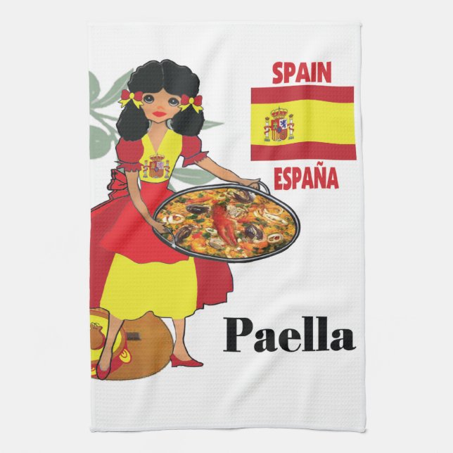 Spanische Küchentuch Paella (Vertikal)