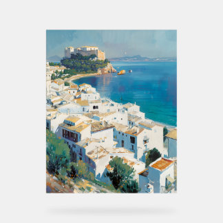 Spanische Küstenstadt  Acrylschild