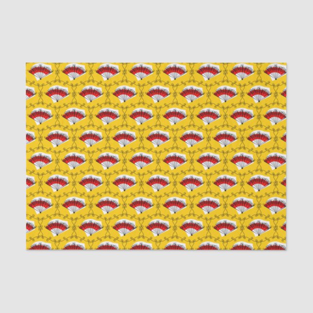 Spanische Lüfterecken Mehrwegepapier Seidenpapier (Vorderseite)