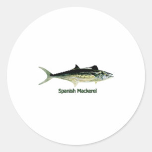 Spanische Makrelen-Logo Runder Aufkleber