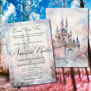 Spanische Märchen-Schloss-Hochzeit Nuestra Boda Einladung