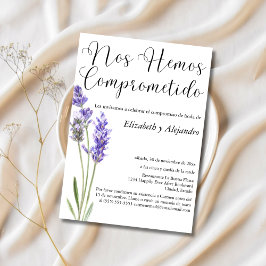 Spanische Minimal-Lavendel-Engagement-Party Einladung