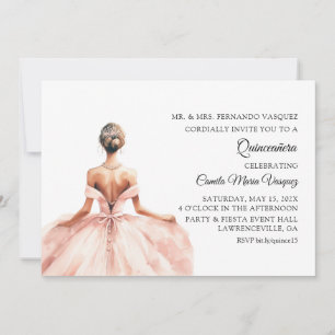 Spanische Mis Quince Prinzessin 15. Geburtstagspar Einladung