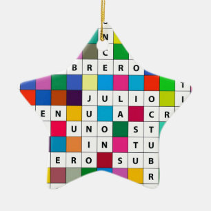 Spanische Monate Keramik Ornament