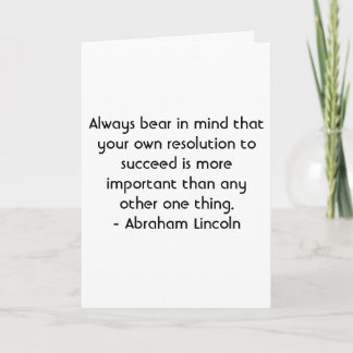 Spanische Motivation - Abraham Lincoln Karte