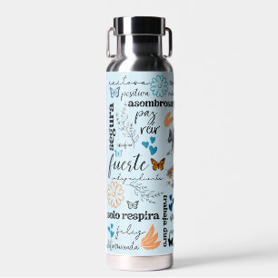 SPANISCHE Motivierend Affirmation Wasser Flasche