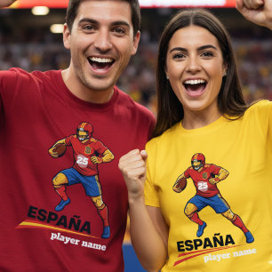Spanische Nationalflagge Gridiron Football Dynamis T-Shirt
