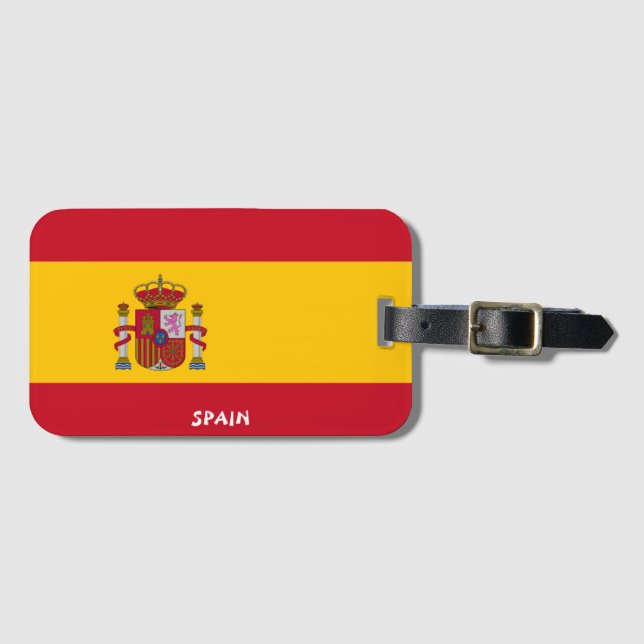 Spanische Nationalflagge Patriotische Gepäckmarke Gepäckanhänger (Vorderseite (Horizontal))