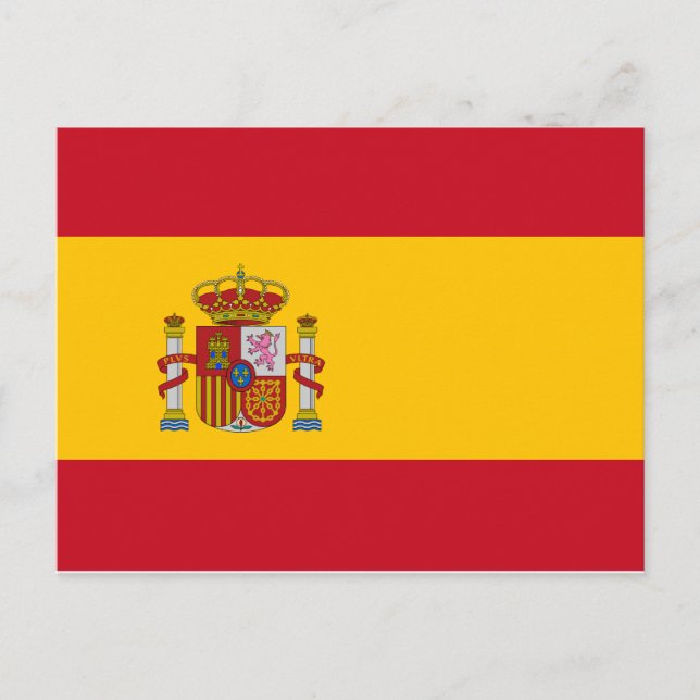 Spanische Nationalflagge Postkarte (Vorderseite)
