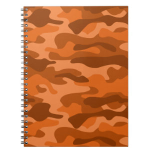 Spanische Orange Monocolor Camo Notizblock