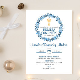Spanische Primera Comunion Chalice Erste Kommune Einladung