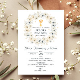 Spanische Primera Comunion Chalice Erste Kommune Einladung
