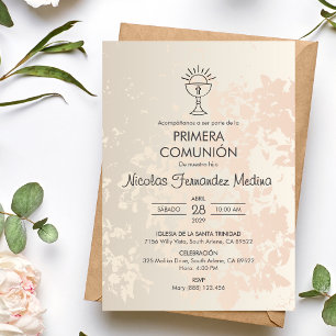 Spanische Primera Comunion Katholische Erste Kommu Einladung