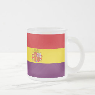 Spanische republikanische Flagge - Bandera Mattglastasse