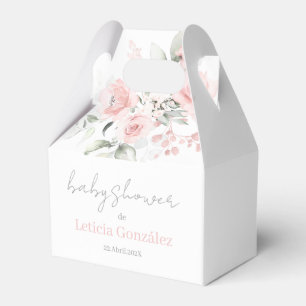 Spanische rosa Blumen Baby Shower Geschenkbox Geschenkschachtel
