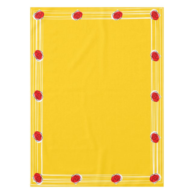 Spanische Rose 52 x 70 Tischdecke (Vorderseite)