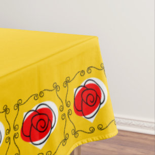 Spanische Rose bringt Tischdecke 60 x 104 in