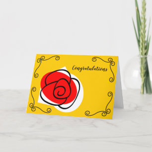 Spanische Rose Corners Herzlichen Glückwunsch Karte