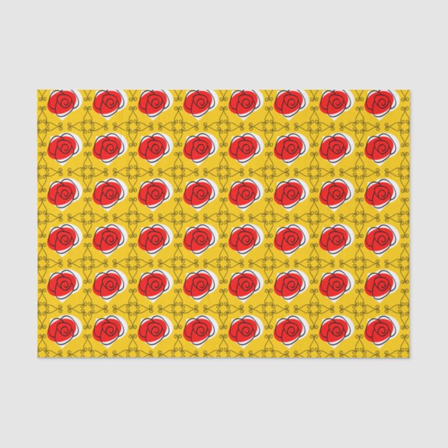Spanische Rose Corners Multi-Tissue-Papier Seidenpapier (Vorderseite)