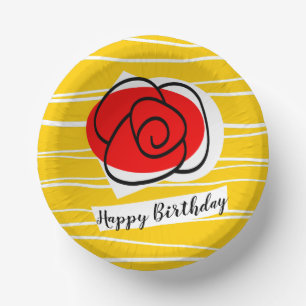 Spanische Rose Geburtstag Pappteller
