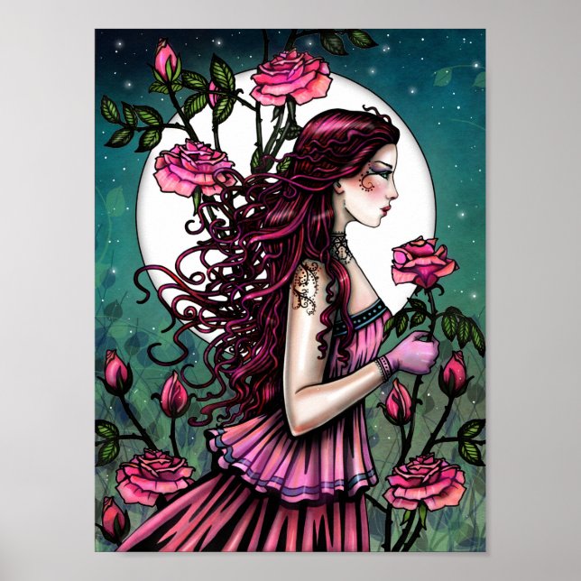 Spanische Rose Mystical Fantasy Art Molly Harrison Poster (Vorne)