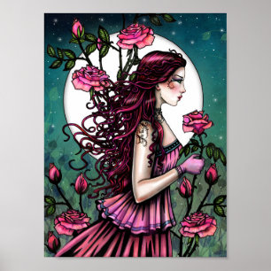Spanische Rose Mystische Fantasy-Kunst Molly Harr Poster