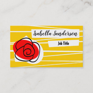 Spanische Rose Name Firmenkarte Visitenkarte