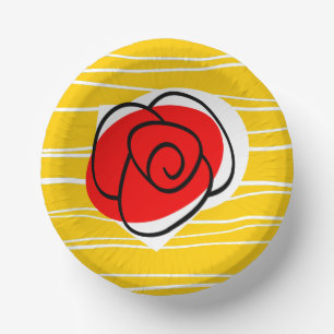 Spanische Rose Pappteller