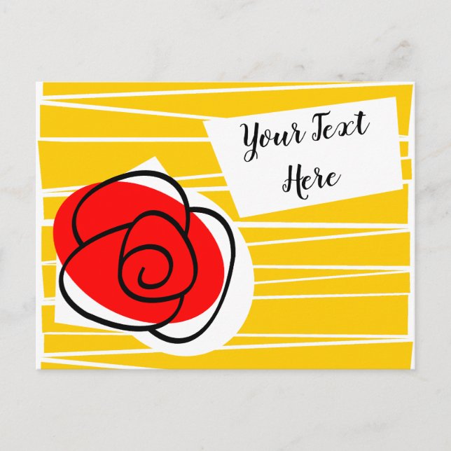 Spanische Rose Postkartenlandschaft Postkarte (Vorderseite)