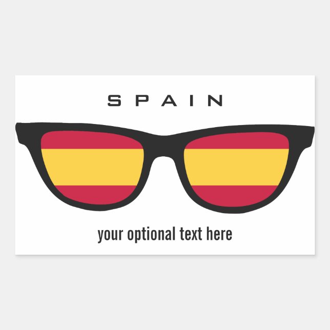 Spanische Schattenaufkleber Rechteckiger Aufkleber (Vorderseite)
