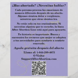 Spanische Schwangerschaftsberatung/Hilfe nach der Flyer