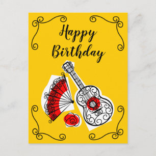 Spanische Souvenir-Ecken Geburtstag vertikal Postkarte