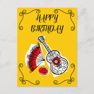 Spanische Souvenir-Ecken Geburtstag vertikal Postkarte