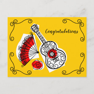 Spanische Souvenir-Ecken Gratulationen Postkarte