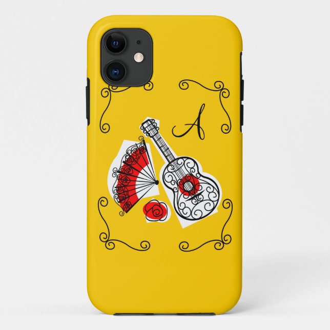 Spanische Souvenirs Ecken monogramm iPhone 5 Fall Case-Mate iPhone Hülle (Rückseite)
