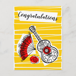 Spanische Souvenirs Gratulation vertikal Postkarte