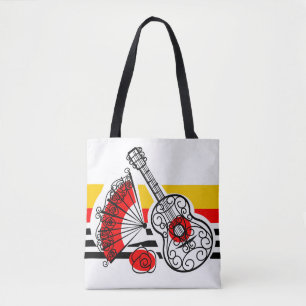 Spanische Souvenirs Klassischer Streifen gelb hint Tasche
